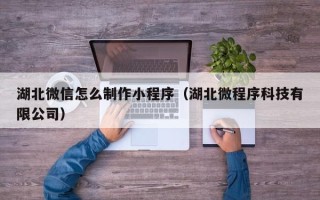 潜江湖北微信怎么制作小程序（湖北微程序科技有限公司）